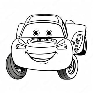 Lightning Mcqueen Na May Malaking Ngiti Na Pahina Ng Kulay 8115-2036