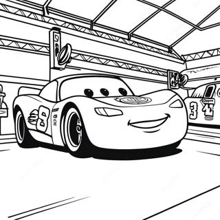 Lightning Mcqueen Sa Mga Pits Na Pahina Ng Kulay 8116-1642