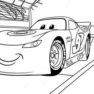 Lightning Mcqueen Sa Mga Pits Na Pahina Ng Kulay 8116-1643