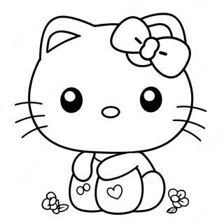 Cute Na Pahina Ng Kulay Ng Hello Kitty 81313-23057