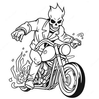 Pahina Ng Kulay Ng Ghost Rider Sa Mga Apoy 81441-23159