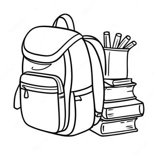 Pahina Ng Kulay Ng Colorful Backpack At Mga Libro 81569-23260