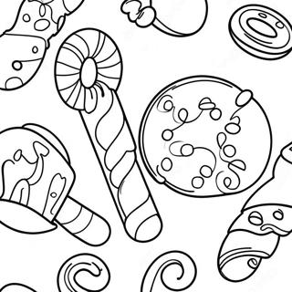 Pahina Ng Kulay Ng Masayang Candy Cane Cookies 81650-23330