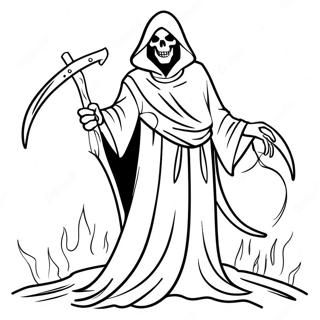 Nakakatakot Na Pahina Ng Kulay Ng Grim Reaper 81853-23480