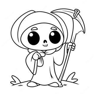 Cute Na Grim Reaper Na May Sickle Na Pahina Ng Kulay 81854-23483