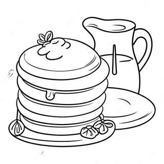 Pahina Ng Kulay Ng Pancakes Na May Maple Syrup 82138-23706