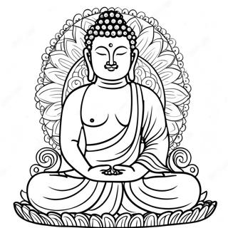 Mapayapang Buddha Pahina Ng Kulay 82213-23785