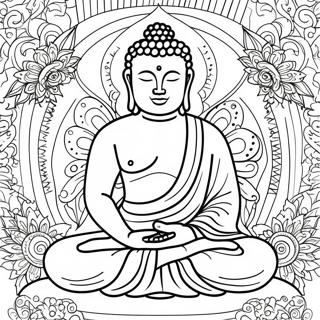 Mapayapang Buddha Pahina Ng Kulay 82213-23786