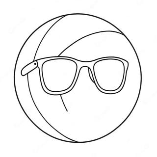 Beach Ball Na May Salamin Sa Araw Pahina Ng Kulay 82395-23934