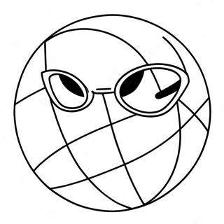 Beach Ball Na May Salamin Sa Araw Pahina Ng Kulay 82395-23936