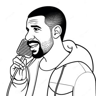 Drake Na May Mikropono Na Pahina Ng Kulay 82446-23975