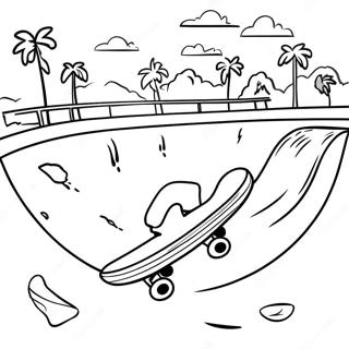 Eksena Sa Skateboard Park Na Pahina Ng Kulay 82859-24297