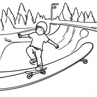 Eksena Sa Skateboard Park Na Pahina Ng Kulay 82859-24300