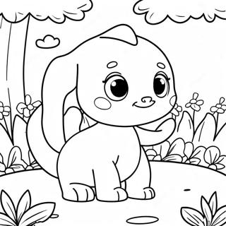 Mga Hayop Ng Cocomelon Sa Hardin Sa Pahina Ng Kulay 8291-1545