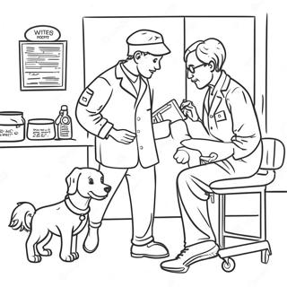 Abalang Klinika Ng Beterinaryo Na Pahina Ng Kulay 83525-24819