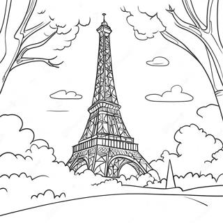 Torre Eiffel Sa Takipsilim Na Pahina Ng Kulay 83779-25009
