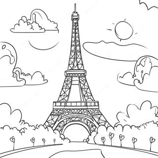 Torre Eiffel Sa Takipsilim Na Pahina Ng Kulay 83779-25010