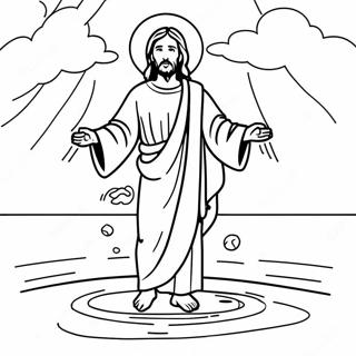 Si Jesus Na Naglalakad Sa Tubig Sa Pahina Ng Kulay 8379 1876
