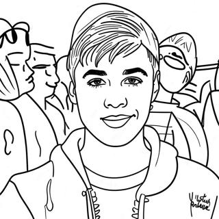 Justin Bieber Kasama Ang Mga Tagahanga Na Pahina Ng Kulay 83986-25181