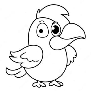 Cute Na Cartoon Raven Na Pahina Ng Kulay 84419 25515