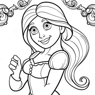 Tangled Prinsesa Rapunzel Pahina Ng Kulay 8476-1726