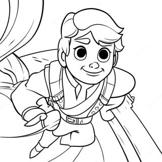 Tangled Flynn Rider Sa Aksyon Pahina Ng Kulay 8477-1753