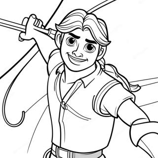 Tangled Flynn Rider Sa Aksyon Pahina Ng Kulay 8477-1754