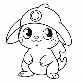 Cute Na Pokemon Sa Mga Kostyum Na Pahina Ng Kulay 84930-25995