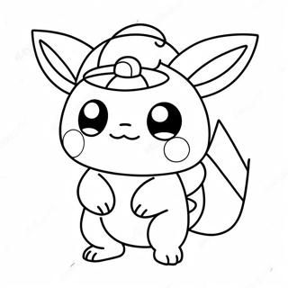 Cute Na Pokemon Sa Mga Kostyum Na Pahina Ng Kulay 84930-25996
