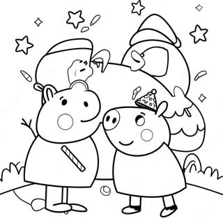 Pahina Ng Kulay Ng Pasko Ng Peppa Pig At Mga Kaibigan 85262-26249