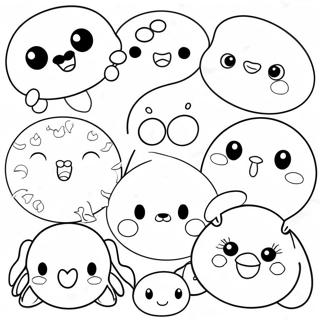 Cute Na Mukha Ng Hayop Sa Mga Bilog Na Pahina Ng Kulay 85546-26478