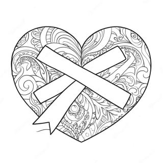 Pahina Ng Kulay Ng Pink Ribbon Heart 86413-27175