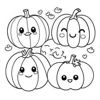 Adorable Kawaii Pumpkins Pahina Ng Kulay 86750-27419