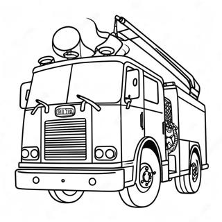 Malaking Pula Na Fire Truck Na Pahina Ng Kulay 86854-27507