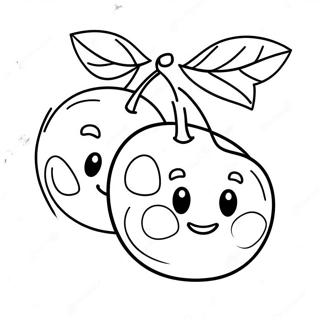 Cute Na Seresa Na May Mukha Na Pahina Ng Kulay Mga Pahina Ng Kulay