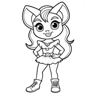 Clawdeen Wolf Sa Nakakatakot Na Kasuotan Sa Pahina Ng Kulay 87876-28285