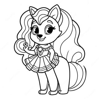 Clawdeen Wolf Sa Napakagandang Damit Na Pahina Ng Kulay 87879-28477