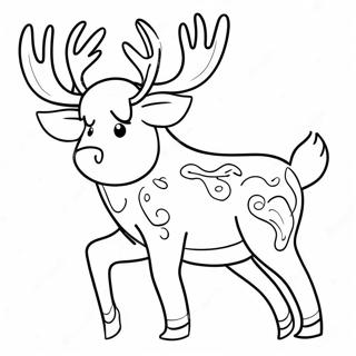 Reindeer Na Pahina Ng Kulay Mga Pahina Ng Kulay