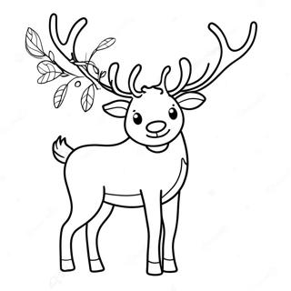 Reindeer Na Pahina Ng Kulay Mga Pahina Ng Kulay