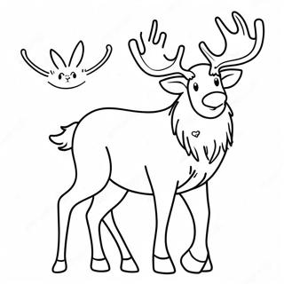 Reindeer Na Pahina Ng Kulay Mga Pahina Ng Kulay