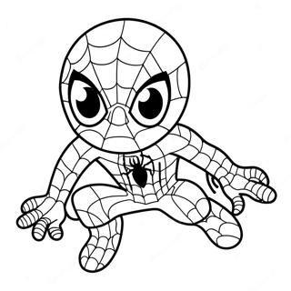 Cute Spiderman Mga Pahina Ng Kulay