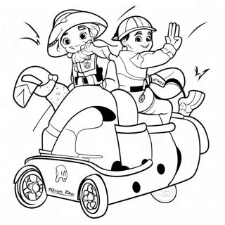 Makulay Na Pahina Ng Kulay Ng Rescue Riders Team 88650-29071