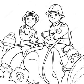 Makulay Na Pahina Ng Kulay Ng Rescue Riders Team 88650-29072