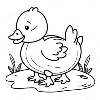 Pahina Ng Kulay Ng Masayang Dilaw Na Bibe 90015 30124