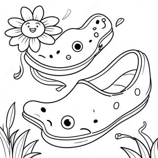 Crocs Na May Mga Bulaklak Sa Pahina Ng Kulay 90223 30286