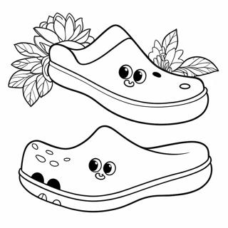 Crocs Na May Mga Bulaklak Sa Pahina Ng Kulay 90223 30288