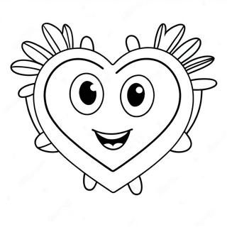 Nakakatawang Sugatang Puso Na May Mata Na Pahina Ng Kulay 90484-30491