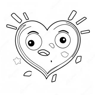 Nakakatawang Sugatang Puso Na May Mata Na Pahina Ng Kulay 90484-30492