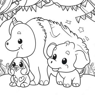 Kaakit Akit Na Pahina Ng Kulay Ng Parada Ng Mga Hayop 90508-30504