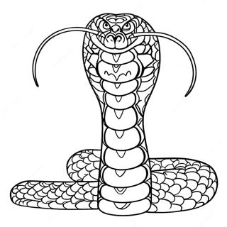 Nakakatakot Na Hari Cobra Na Handa Nang Sumugod Pahina Ng Kulay 91073 31019